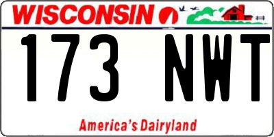 WI license plate 173NWT