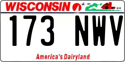 WI license plate 173NWV