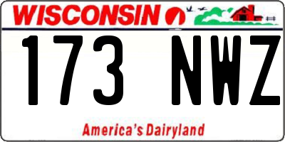 WI license plate 173NWZ