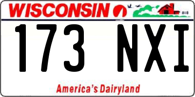WI license plate 173NXI