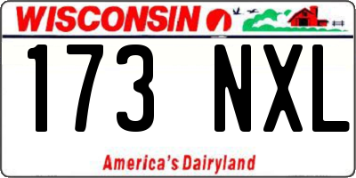 WI license plate 173NXL