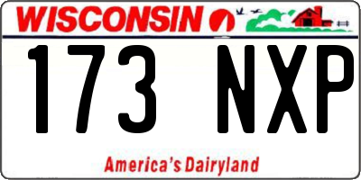 WI license plate 173NXP