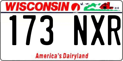WI license plate 173NXR