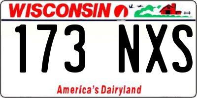 WI license plate 173NXS