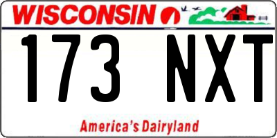 WI license plate 173NXT