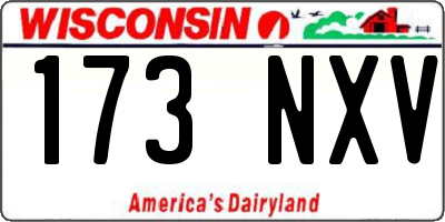WI license plate 173NXV