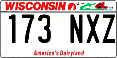 WI license plate 173NXZ