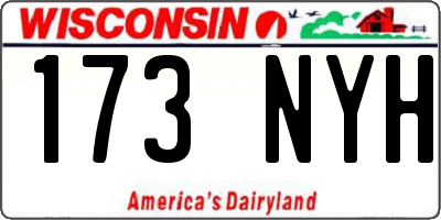 WI license plate 173NYH