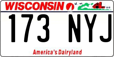 WI license plate 173NYJ