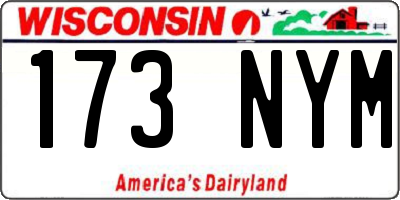 WI license plate 173NYM