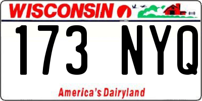WI license plate 173NYQ