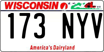 WI license plate 173NYV