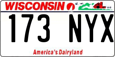 WI license plate 173NYX