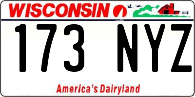 WI license plate 173NYZ