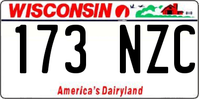 WI license plate 173NZC