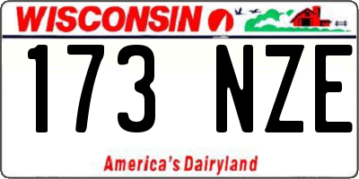 WI license plate 173NZE