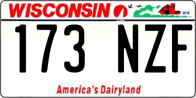 WI license plate 173NZF