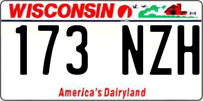 WI license plate 173NZH