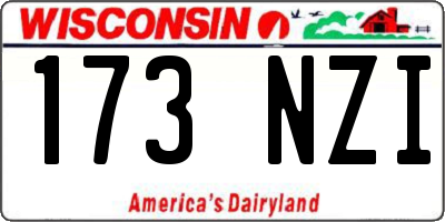 WI license plate 173NZI