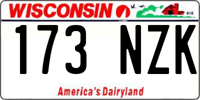WI license plate 173NZK