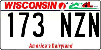 WI license plate 173NZN