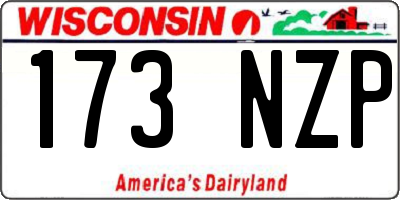 WI license plate 173NZP