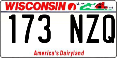WI license plate 173NZQ