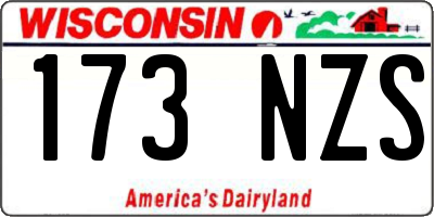 WI license plate 173NZS