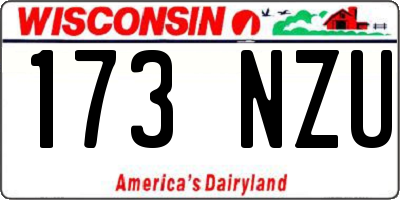 WI license plate 173NZU