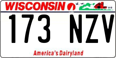 WI license plate 173NZV