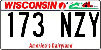 WI license plate 173NZY