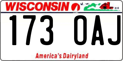 WI license plate 173OAJ