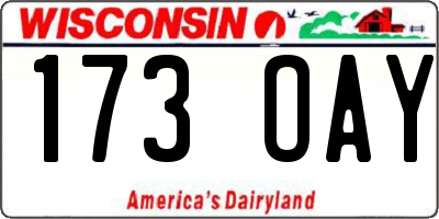 WI license plate 173OAY