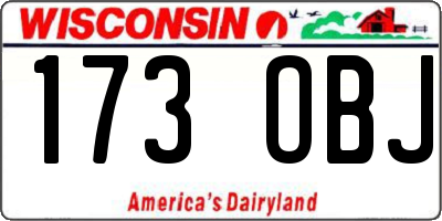 WI license plate 173OBJ