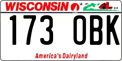 WI license plate 173OBK