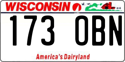WI license plate 173OBN