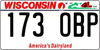 WI license plate 173OBP