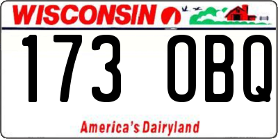 WI license plate 173OBQ