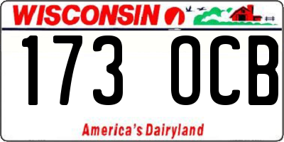WI license plate 173OCB