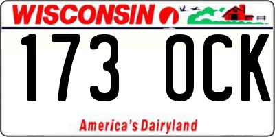 WI license plate 173OCK