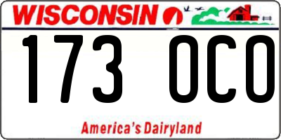 WI license plate 173OCO