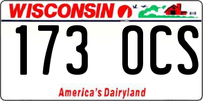 WI license plate 173OCS
