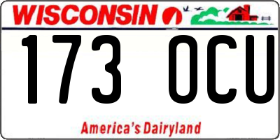 WI license plate 173OCU