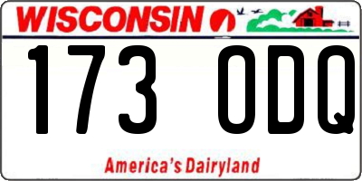 WI license plate 173ODQ