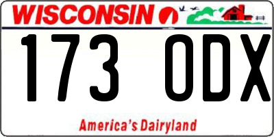 WI license plate 173ODX