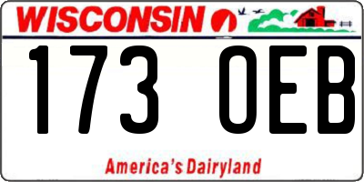 WI license plate 173OEB