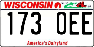 WI license plate 173OEE