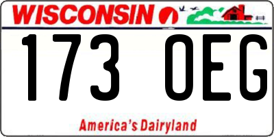 WI license plate 173OEG