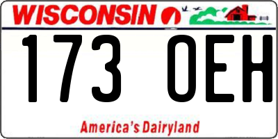 WI license plate 173OEH