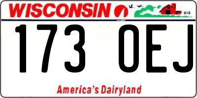 WI license plate 173OEJ